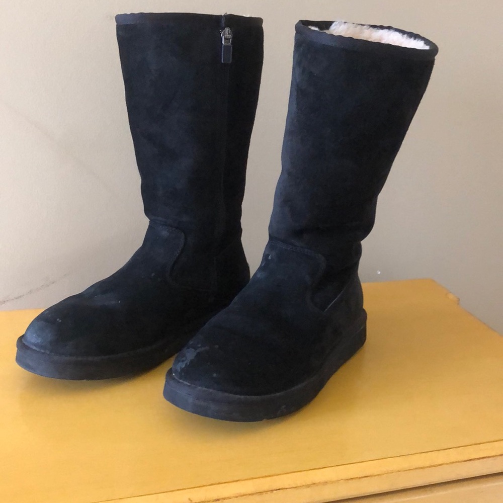 UGG black suede tall boots